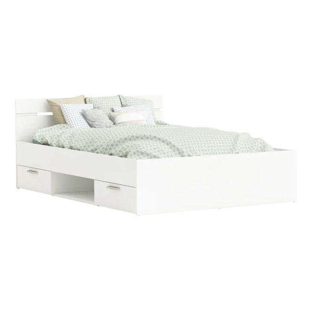 CaliCosy Lit 140x200 cm 2 tiroirs et 1 niche l204,3 cm michigan 3042278 large