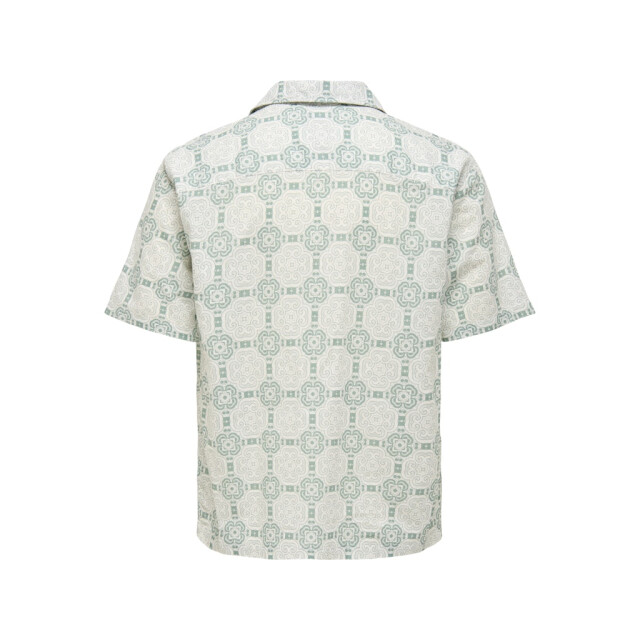 Only & Sons onscaiden reg fit aop shirt 22032833 iceberg green 05631.369.0197 large