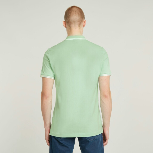 G-Star dunda slim stripe polo d17127-5864 g992 birds egg green 05311.340.0019 large