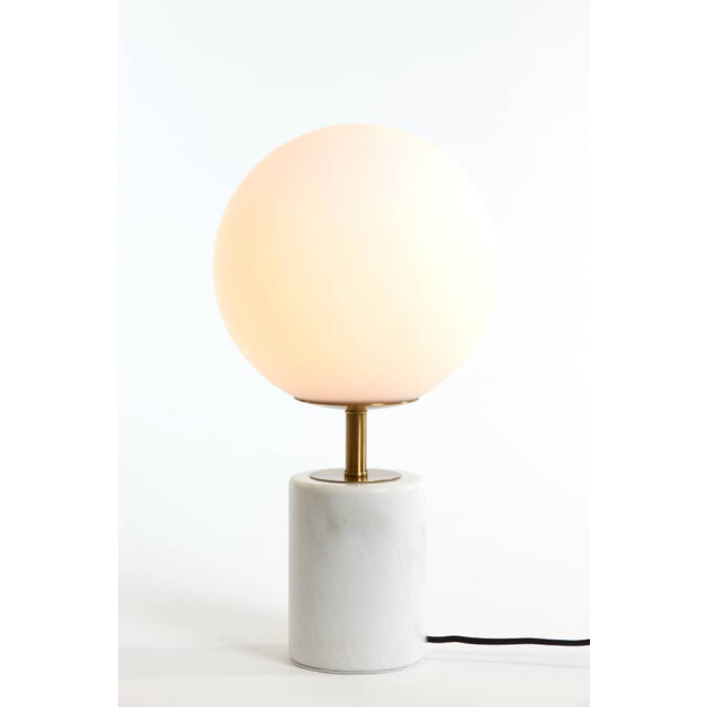 Light & Living Tafellamp antiek-brons glas mat medina Ø 25 x 47cm 1874226 large