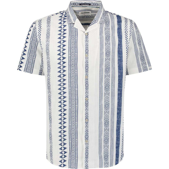 No Excess Shirt short sleeve revers collar sl indigo blue 27490346-136 large