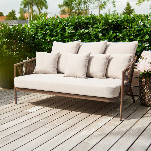 Lisomme Mette rotan tuinbank met zitkussens 2028954 large