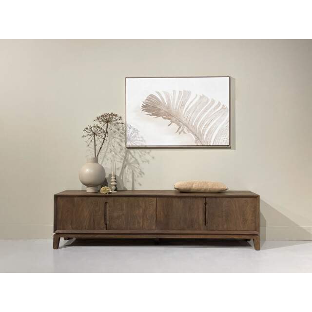 Livingfurn tv meubel cortez 210x55x40 cm mangohout 2936312 large