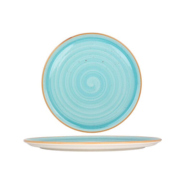 Bonna Pizzabord aqua porselein 32 cm set van 2 3069939 large