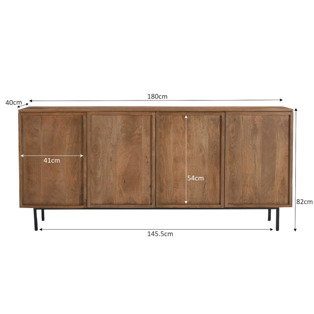 Livingfurn dressoir elan 180x75x40 cm mangohout 2936310 large