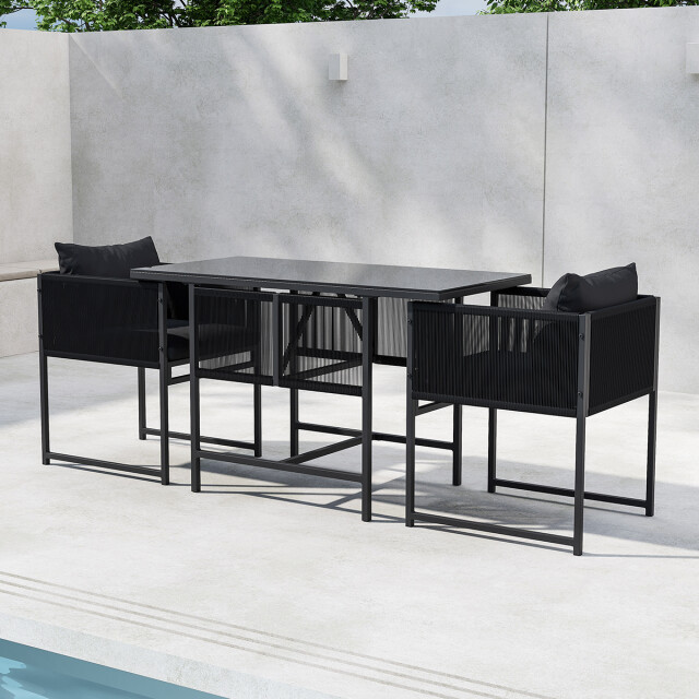 Nest Outdoor Ragnar tuinset 3 delig twee stoelen en een tafel – met zitkussens 3195742 large