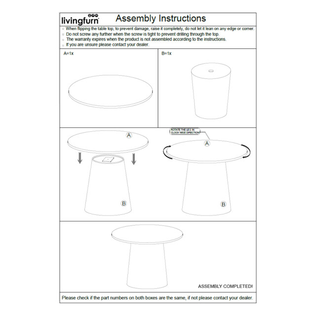 Brix eetkamertafel bottecino rond 130cm - 3186097 large