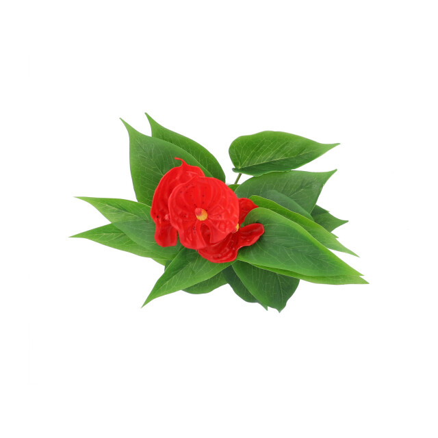 Kopu ® 2 stuks anthurium kunstplant 40 cm 3 bloemen flamingoplant 2612746 large