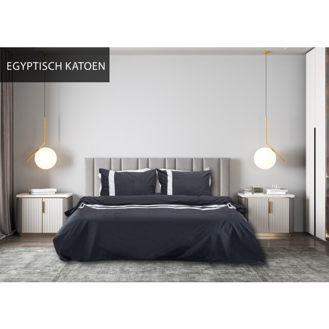 DoubleDry Luxe dekbedovertrek stripe egyptisch percal katoen 140x200/220 - 2825680 large