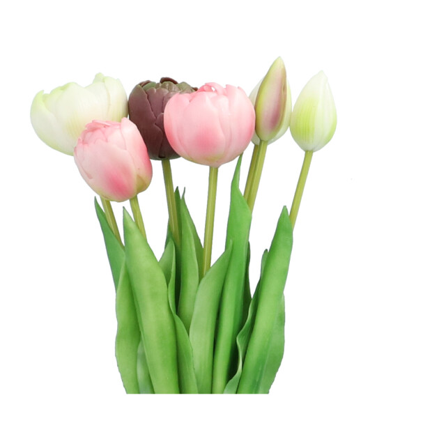 Kopu ® kunstbloemen bos tulpen mix 7 stuks 39 cm - 2612780 large