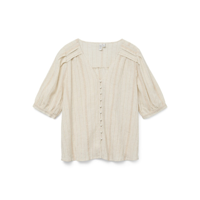 Vero Moda vmdahlia s/s v-neck shirt wvn btq 10329115 pumice stone 06613.198.0025 large