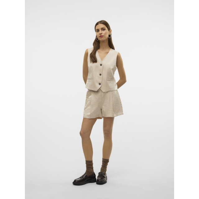 Vero Moda vmliana sl shiny waistcoat 10328657 oatmeal 06226.185.0010 large