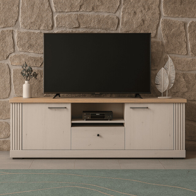 CaliCosy Tv-meubel met 1 nis, 2 deuren en 1 lade l211 cm country 3042327 large