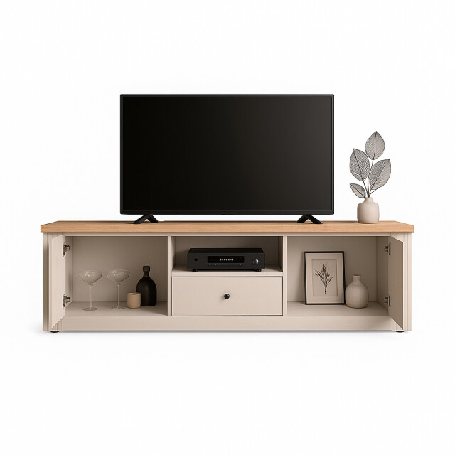 CaliCosy Tv-meubel met 1 nis, 2 deuren en 1 lade l211 cm country 3042327 large