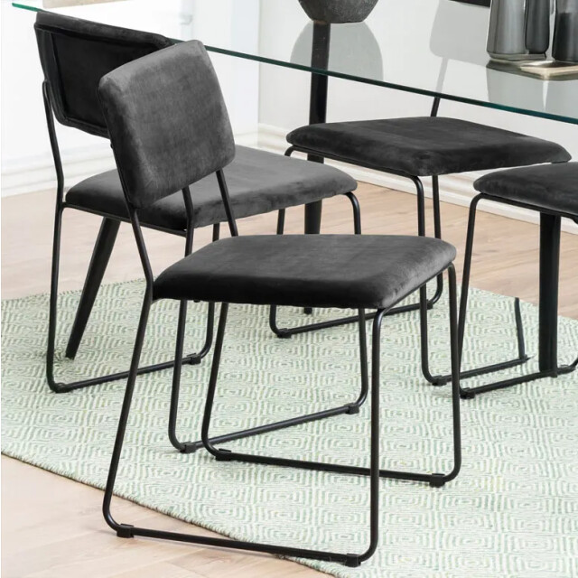 Lisomme John velvet eetkamerstoel donker 2028558 large