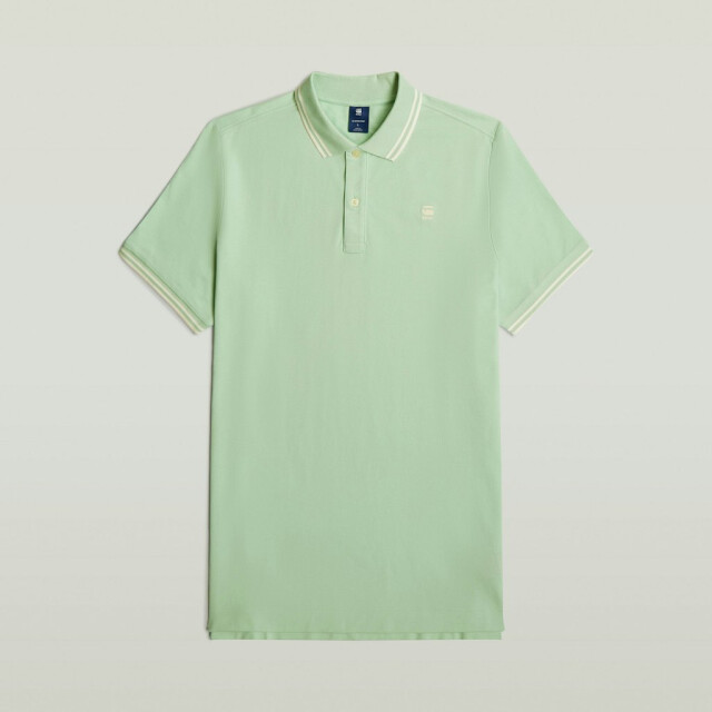 G-Star dunda slim stripe polo d17127-5864 g992 birds egg green 05311.340.0019 large