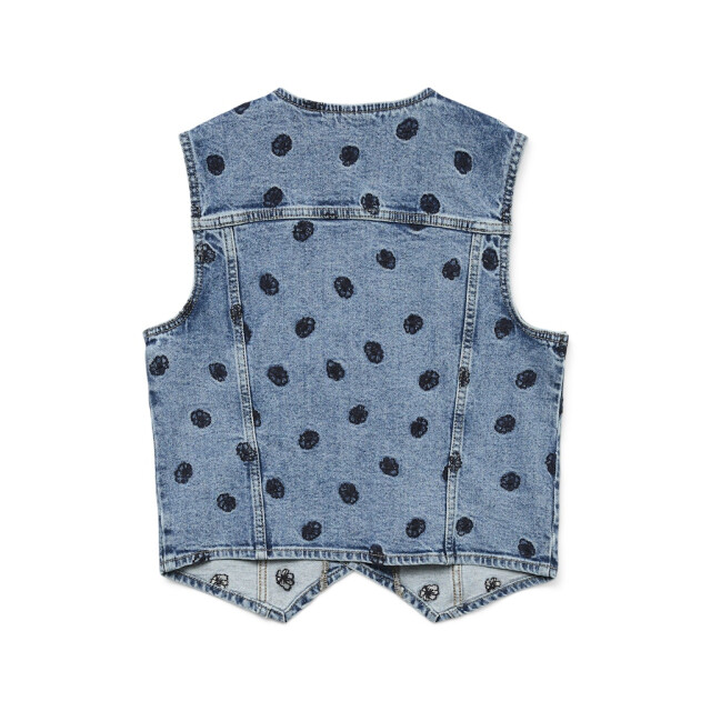 Vero Moda vmalina sl denim waistcoat vi3495 10330443 medium blue denim 06226.265.0026 large