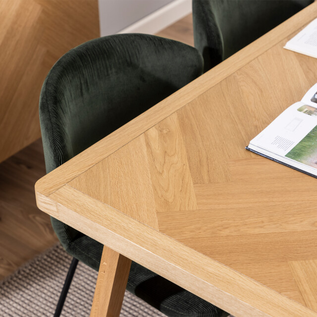 Lisomme Gwen houten eettafel naturel visgraat 200 x 100 cm 2028713 large