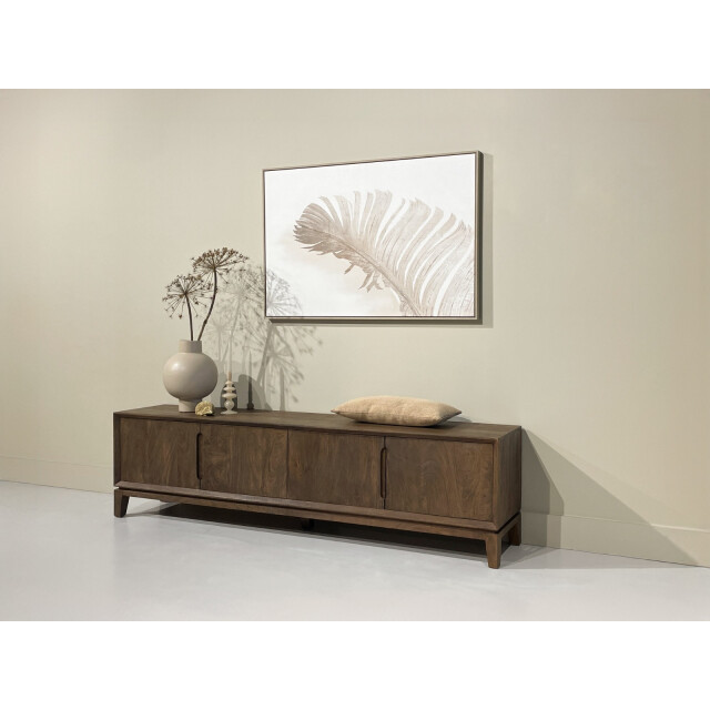 Livingfurn tv meubel cortez 210x55x40 cm mangohout 2936312 large