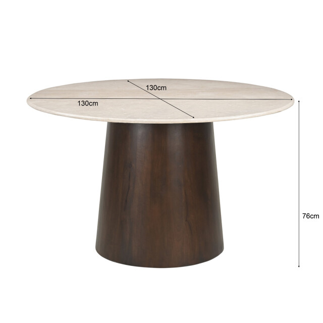 Brix eetkamertafel bottecino rond 130cm - 3186097 large