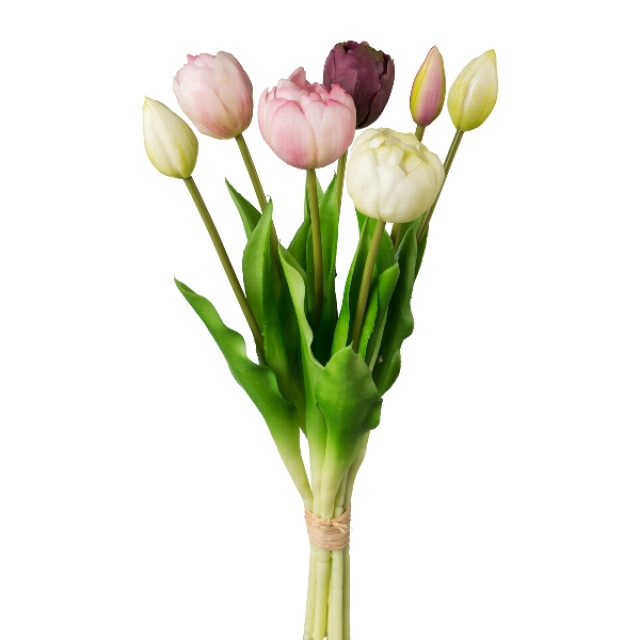 Kopu ® kunstbloemen bos tulpen mix 7 stuks 39 cm - 2612780 large