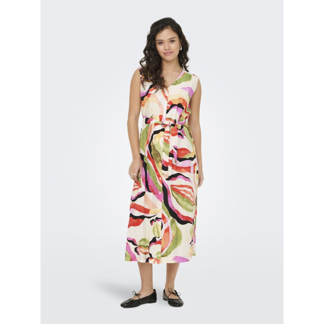 Jacqueline de Yong lumi s/s midi shirt dress wvn 15351621 cloud dancer 06311.198.0006 large