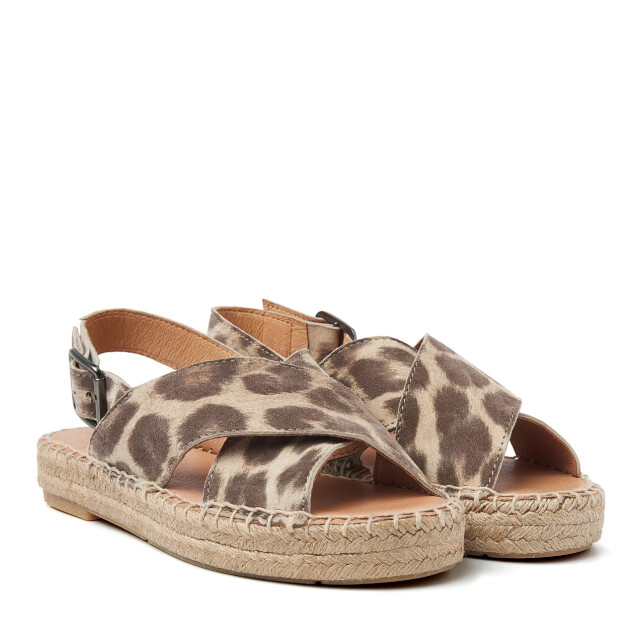 VIA VAI mondi isabella met panterprint platte sandalen dames 62239-03-315 large