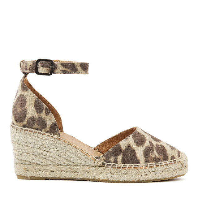 VIA VAI flora braid met panterprint sandalen met hak dames 58122-05-315 large