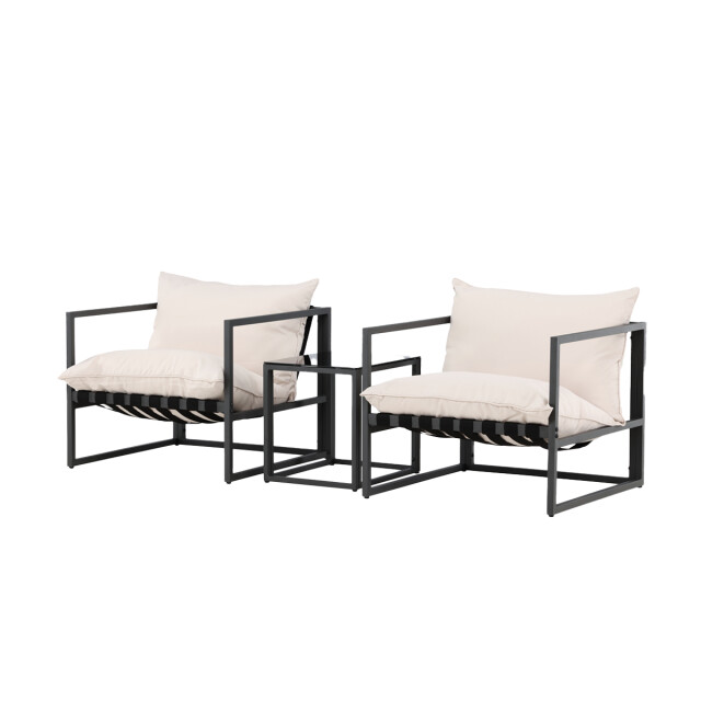 Nest Outdoor Ebba tuin loungeset 3 delig – twee stoelen en een salontafel met 3195747 large