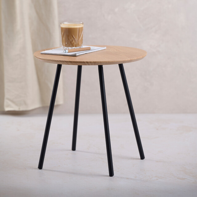 Lisomme Jolijn houten bijzettafel naturel Ø 40 cm 2028045 large