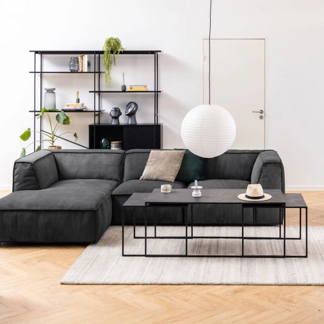 Lisomme Imke salontafel marmerlook antraciet set van 3 2028025 large