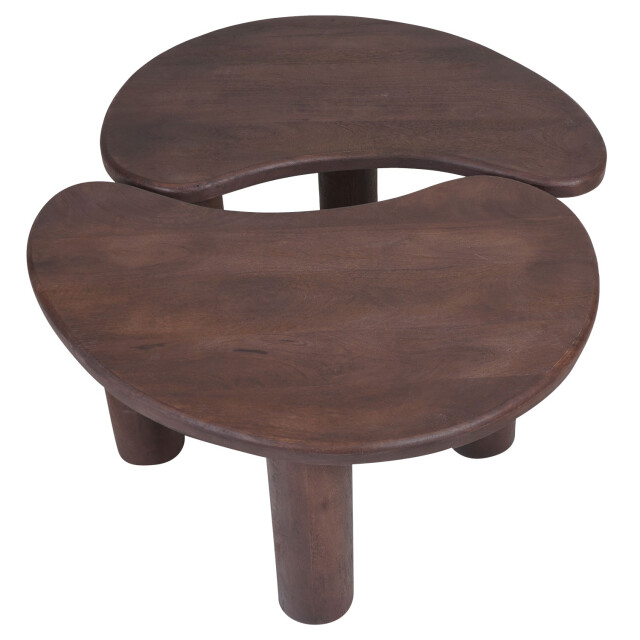Home67 Salontafel lina espresso mangohout set van 2 3195829 large