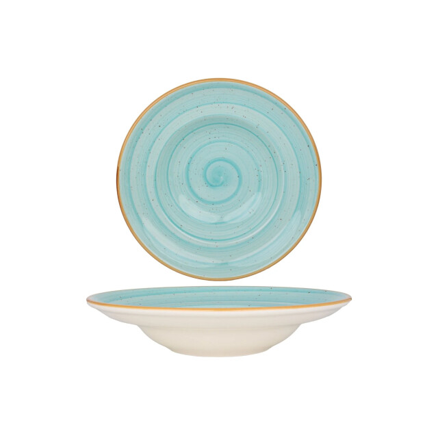 Bonna Pastabord aqua porselein 27 cm (450cc) set van 2 3069407 large