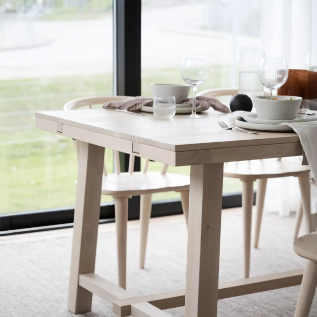Rowico Home Brooklyn verlengbare houten eettafel whitewash 220 x 95 cm 2394253 large
