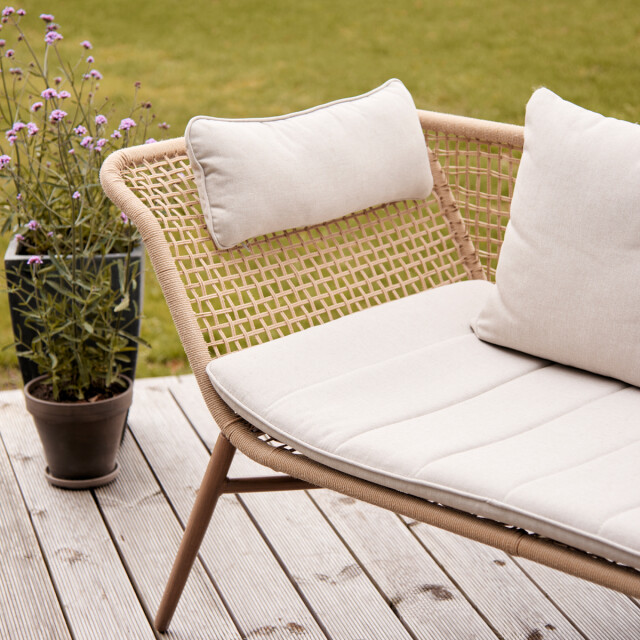 Lisomme Eliana rotan tuinbank naturel met zitkussens 3195757 large