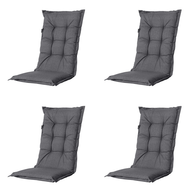 Madison tuinstoelkussen hoge rug manchester grey ca. 123x50 cm set van 4 3083564 large