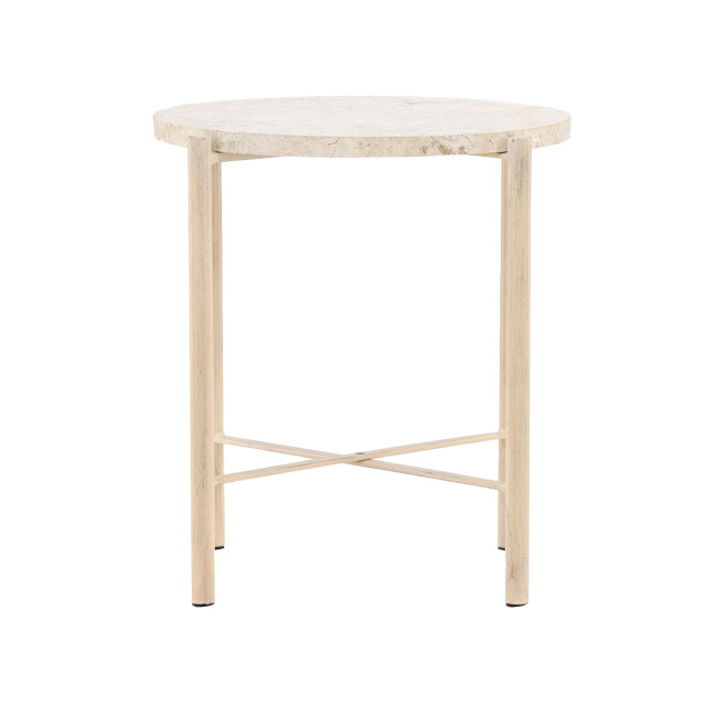 Nest living Thora ronde bijzettafel met stenen blad Ø 40 cm 3155478 large