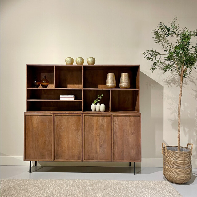 Livingfurn kabinetkast elan 180x150x45 cm mangohout 2936308 large