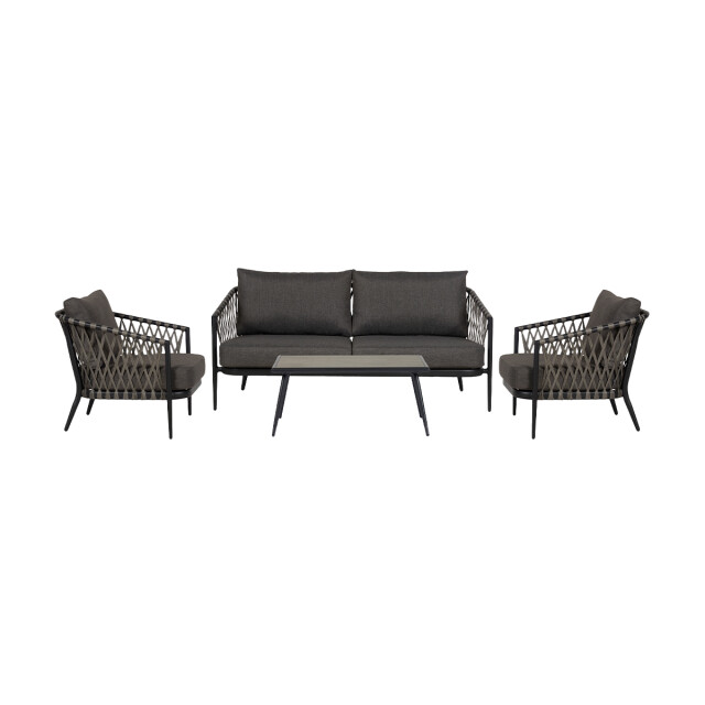 Lisomme Christel 4 delige tuin loungeset donkergrijs 2028950 large
