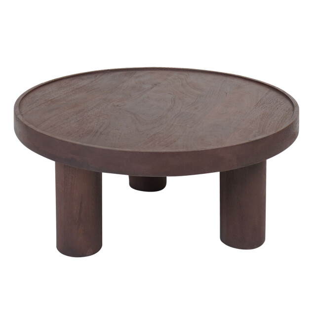 Home67 Salontafel tias ø70 cm espresso mangohout 3195832 large