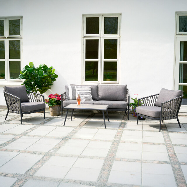 Lisomme Christel 4 delige tuin loungeset donkergrijs 2028950 large