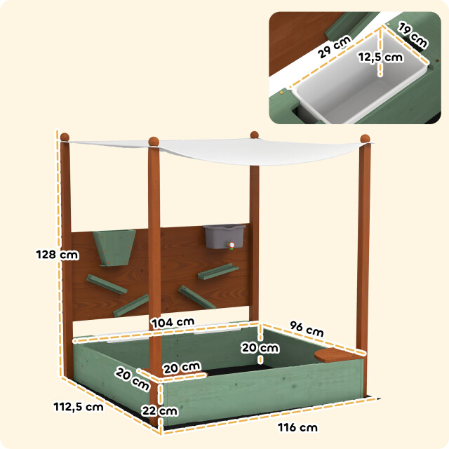 4goodz Aiyaplay zandbak met zonnedak en met 2 opslagbakken 3195910 large