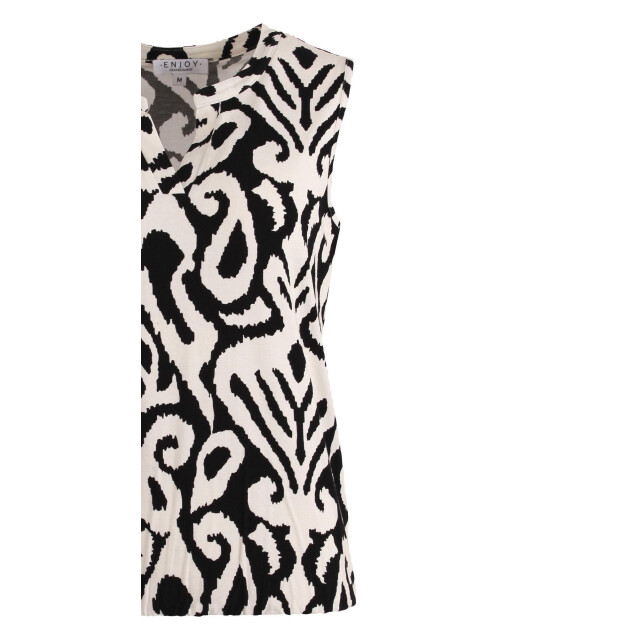 Enjoy Enjoy blouson top ikat print Enjoy blouson top Ikat print large