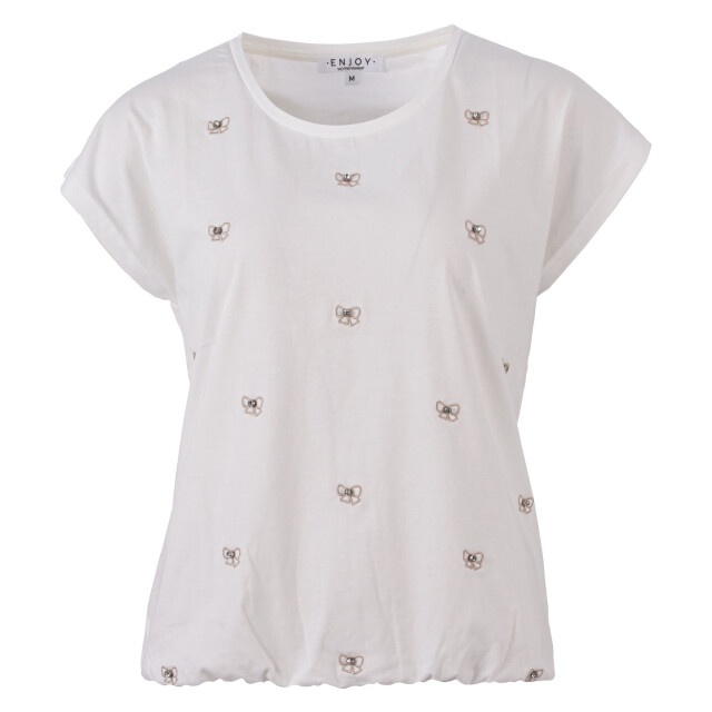 Enjoy Enjoy strikjes met strass Enjoy strikjes met strass ecru large