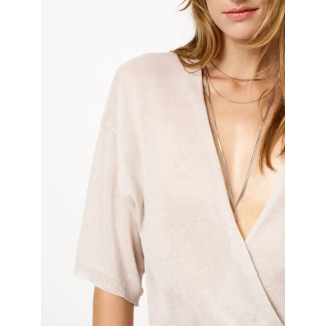 Dante 6 D6 revel metallic cardigan D6 Revel Metallic Cardigan/1175 Butter Cream large