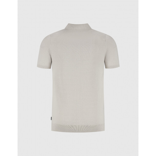 Saint Steve Sean cement  heren gebreide polo -  saint st Cement/SEAN large