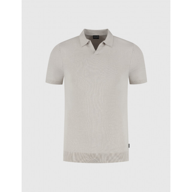 Saint Steve Sean cement  heren gebreide polo -  saint st Cement/SEAN large