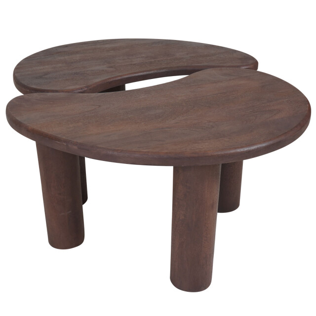 Home67 Salontafel lina espresso mangohout set van 2 3195829 large