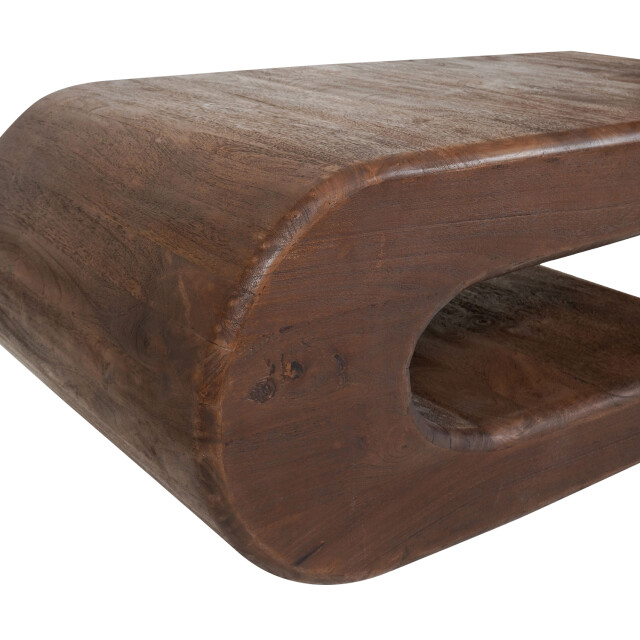 Home67 Salontafel maan espresso mangohout 110 x 60 cm 3032625 large