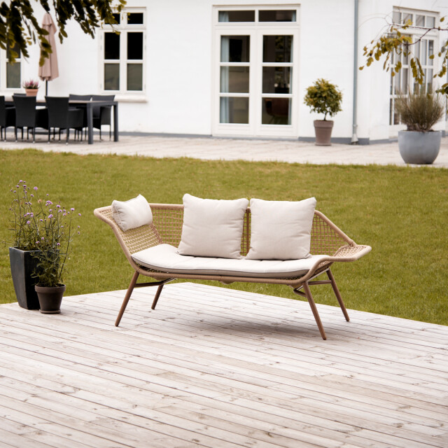 Lisomme Eliana rotan tuinbank naturel met zitkussens 3195757 large